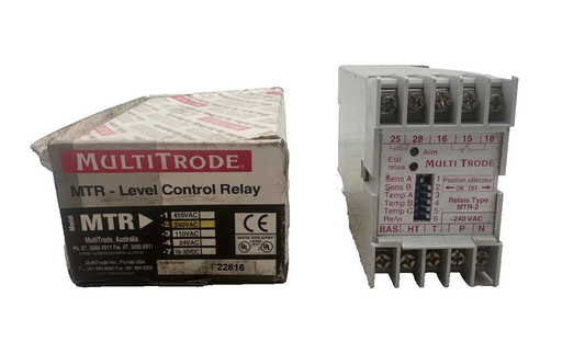 MULTITRODE MTR-2 240VAC LEVEL CONTROL RELAY
