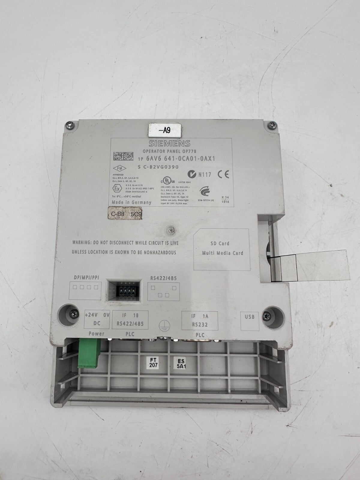 SIEMENS 6AV6641 - 0CA01 - 0AX1 SIMATIC OPERATOR PANEL OP77B - KLR Automation