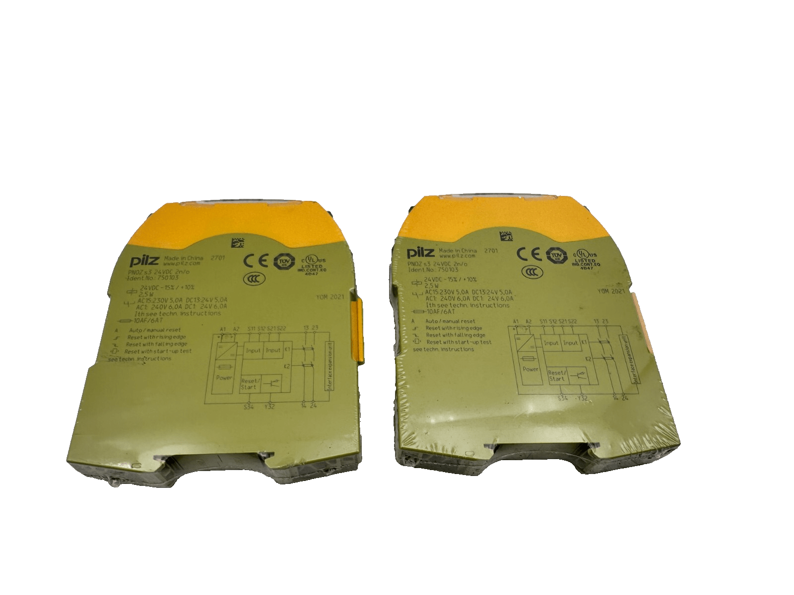 PILZ 750103 PNOZ S3 24VDC 2N/O SAFETY RELAY x1pc - KLR Automation