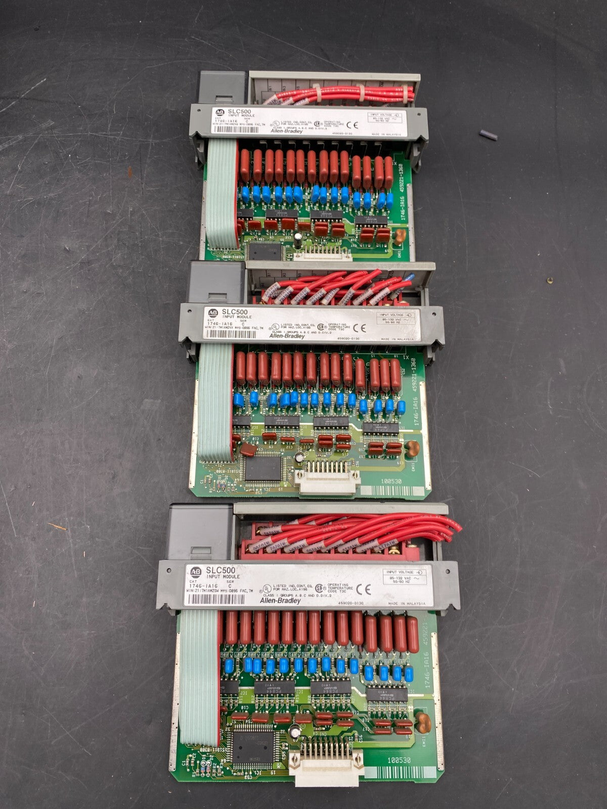 LOT OF 3 ALLEN BRADLEY SLC500 1746-IA16 INPUT MODULE