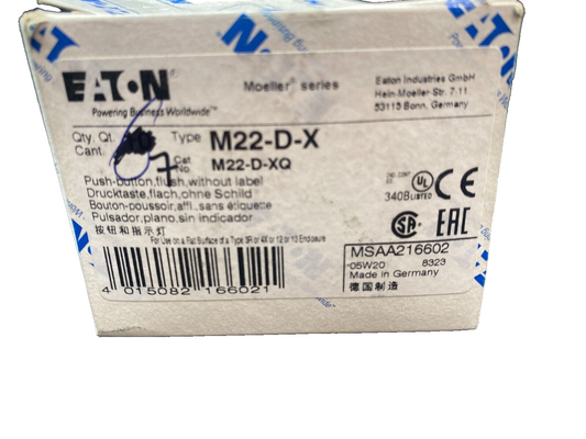 EATON M22-D-XQ x7pc + M22-XD-B-X6 x1pc BOUTONS POUSSOIR
