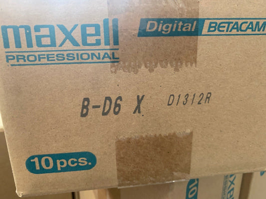 10 X Maxell Digital BETACAM Tapes D6 B - D6 - KLR Automation