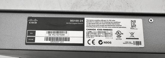 CISCO SG100 - 24 24 - PORT GIGABIT SWITCH - KLR Automation
