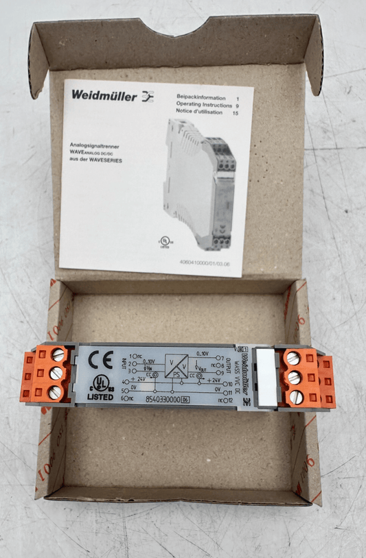 WEIDMULLER WAS5 VVC DC 8540330000 0 - 10V x1pc - KLR Automation