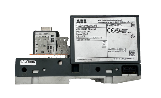ABB PM5670 1SAP151000R0278 CPU 160MB ETHERNET + TB5620-2ETH + TA524 + AP531