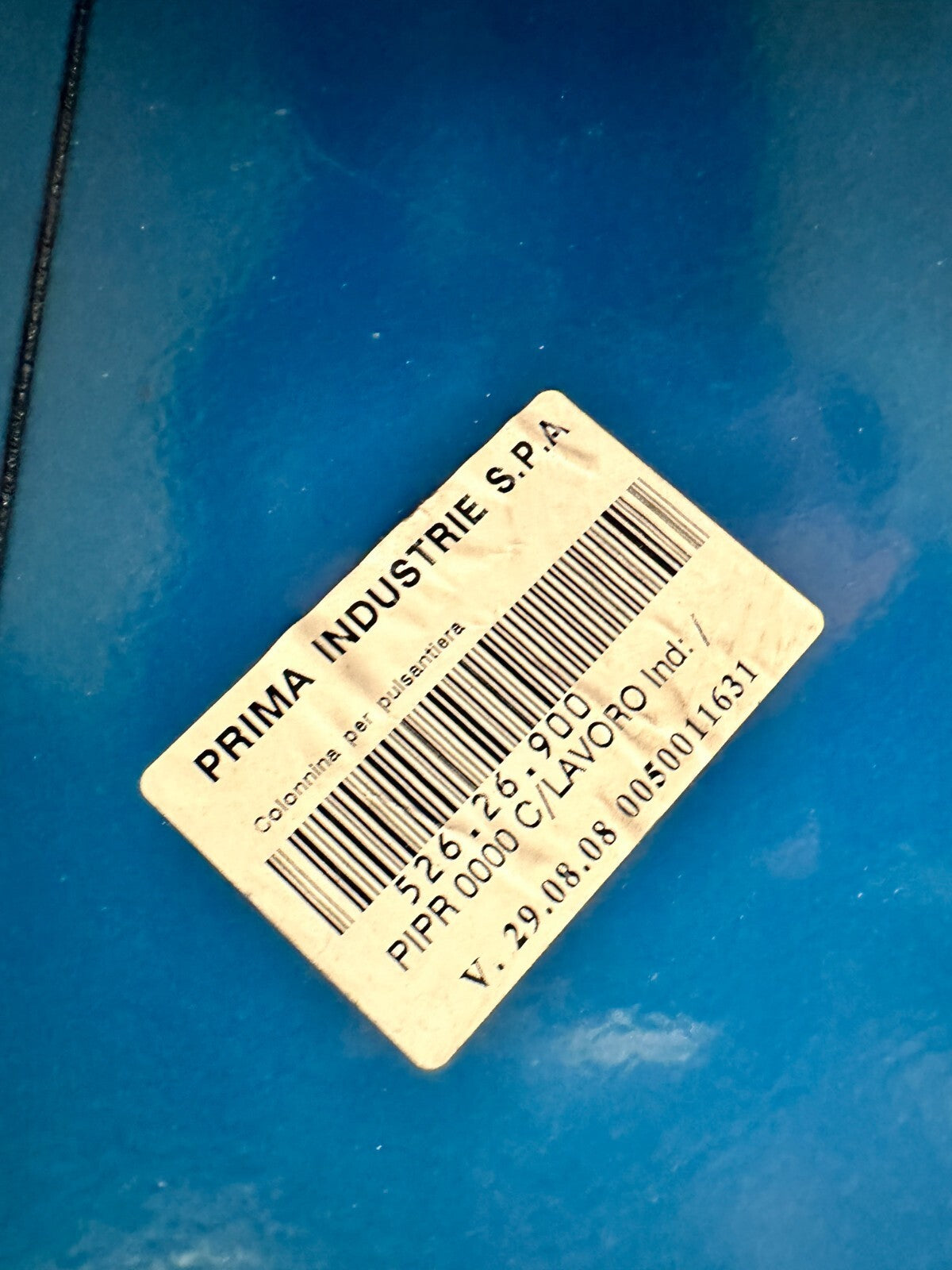 1pc x PRIMA INDUSTRIE 526.26.900 PIPR 0000 C/LAVORO Ind. 0050011631  Rapido