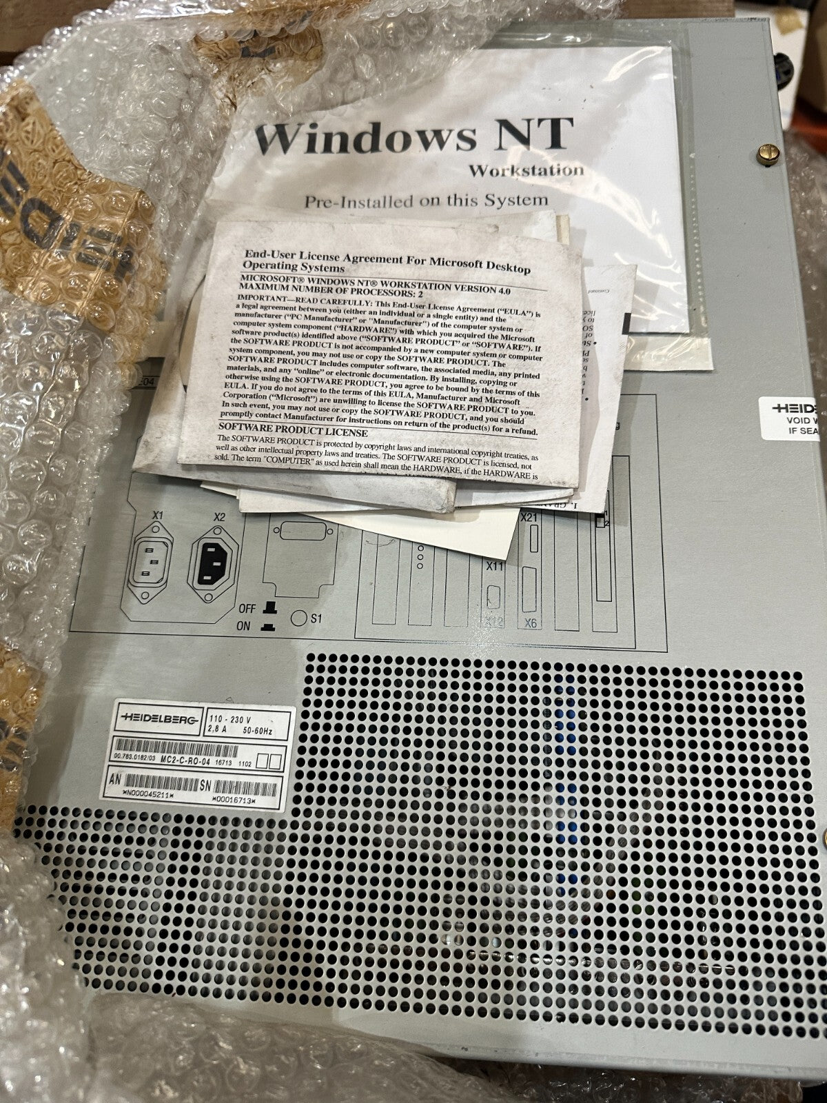 HEIDELBERG CONTROL STATION 110-230V 2.8A 50-60Hz 00.783.0182/03 MC2-C-RO-04