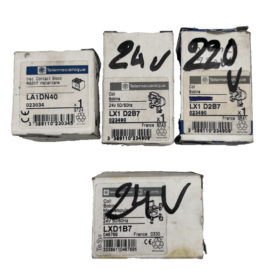 TELEMECANIQUE LX1D2B7 + LA1DN40 + LXD1B7 BOBINE x4pc - KLR Automation