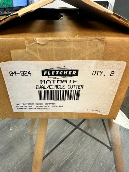 2pc x GENUINE Fletcher MatMate Oval Circle Mat Cutter Model 04-924 New old stock