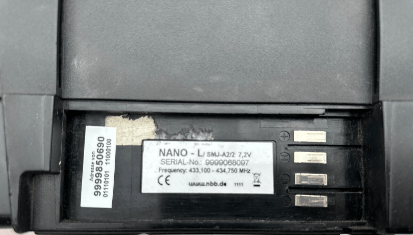 NBB NANO L SMJ - A2/2 7.2V 433.100 - 434.750 MHz CONTROL REMOTE JOYSTICK - KLR Automation