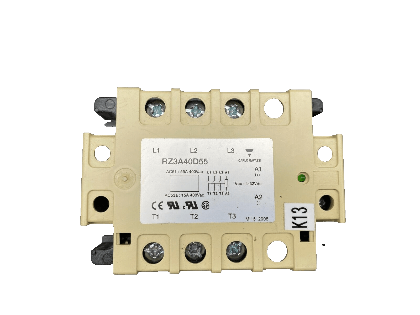 CARLO GAVAZZI RZ3A40D55 55A 400VAC / 15A 400VAC SOLID STATE RELAY x1pc - KLR Automation