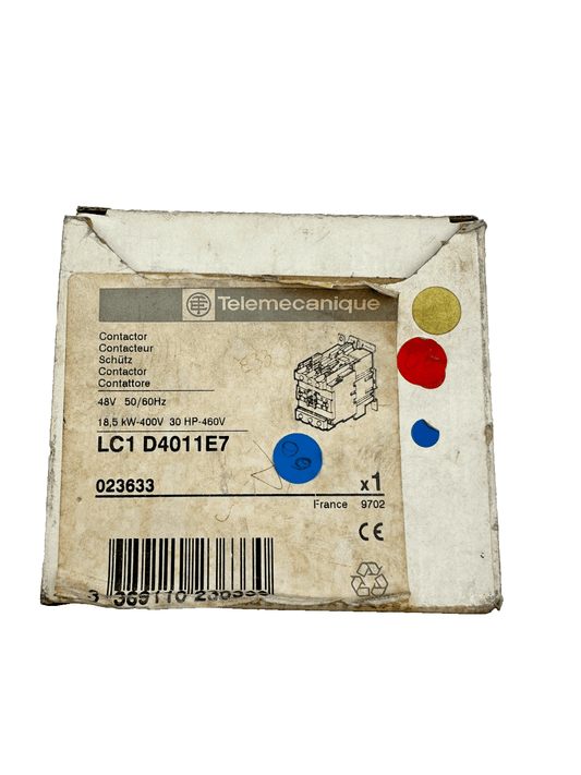 TELEMECANIQUE LC1 D4011E7 023633 CONTACTEUR 48V - KLR Automation