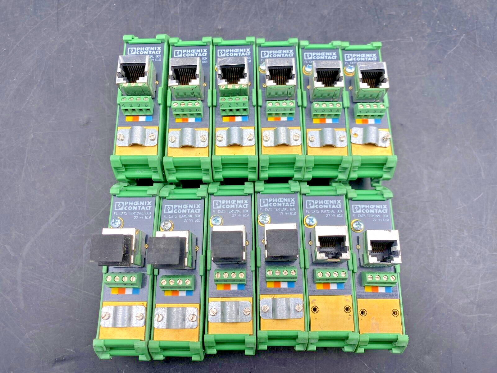 LOT OF 12 PHOENIX CONTACT FL CAT5 TERMINAL BOX 2744610 38/08