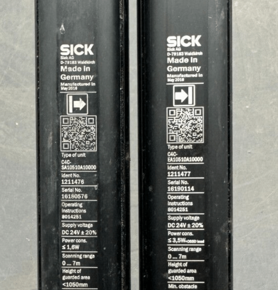 SICK C4C - SA10510A10000 1211476 + C4C - EA10510A10000 1211477 BARRIERE IMMATERIELLE - KLR Automation