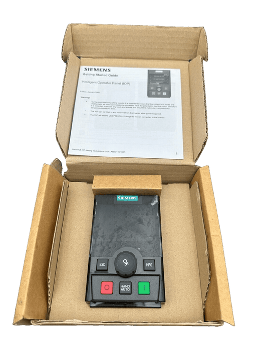 SIEMENS 6SL3255 - 0AA00 - 4JA0 SINAMICS IOP VER B02 2P E - STAND - KLR Automation