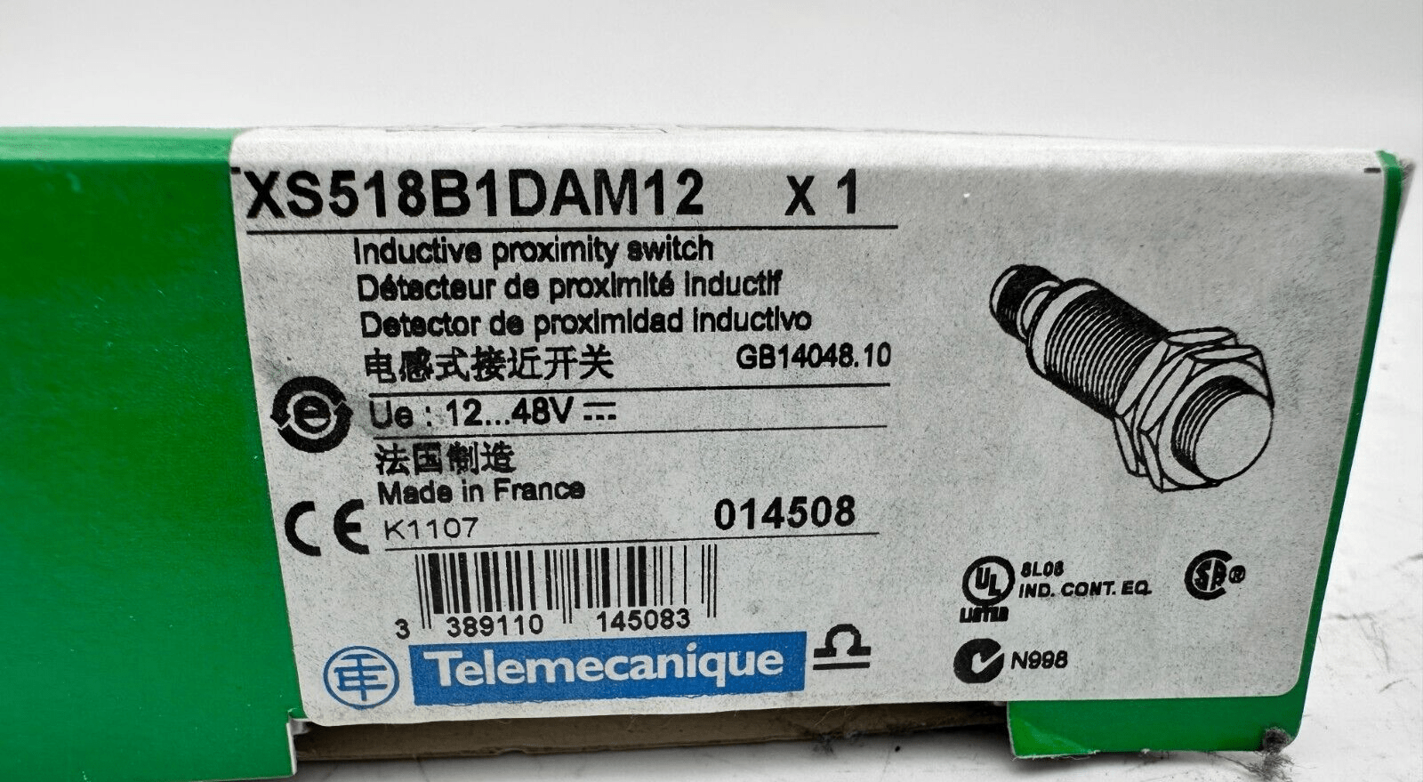 TELEMECANIQUE XS518B1DAM12 INDUCTIVE PROXIMITY SWITCH - KLR Automation