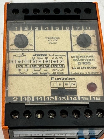1pc x DREHZAHL WÄCHTER D100 SPEED MONITOR - KLR Automation
