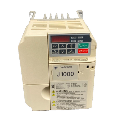 YASKAWA J 1000 CIMR-JC4A0004BAA TYPE JZA40P7BAA INVERTER
