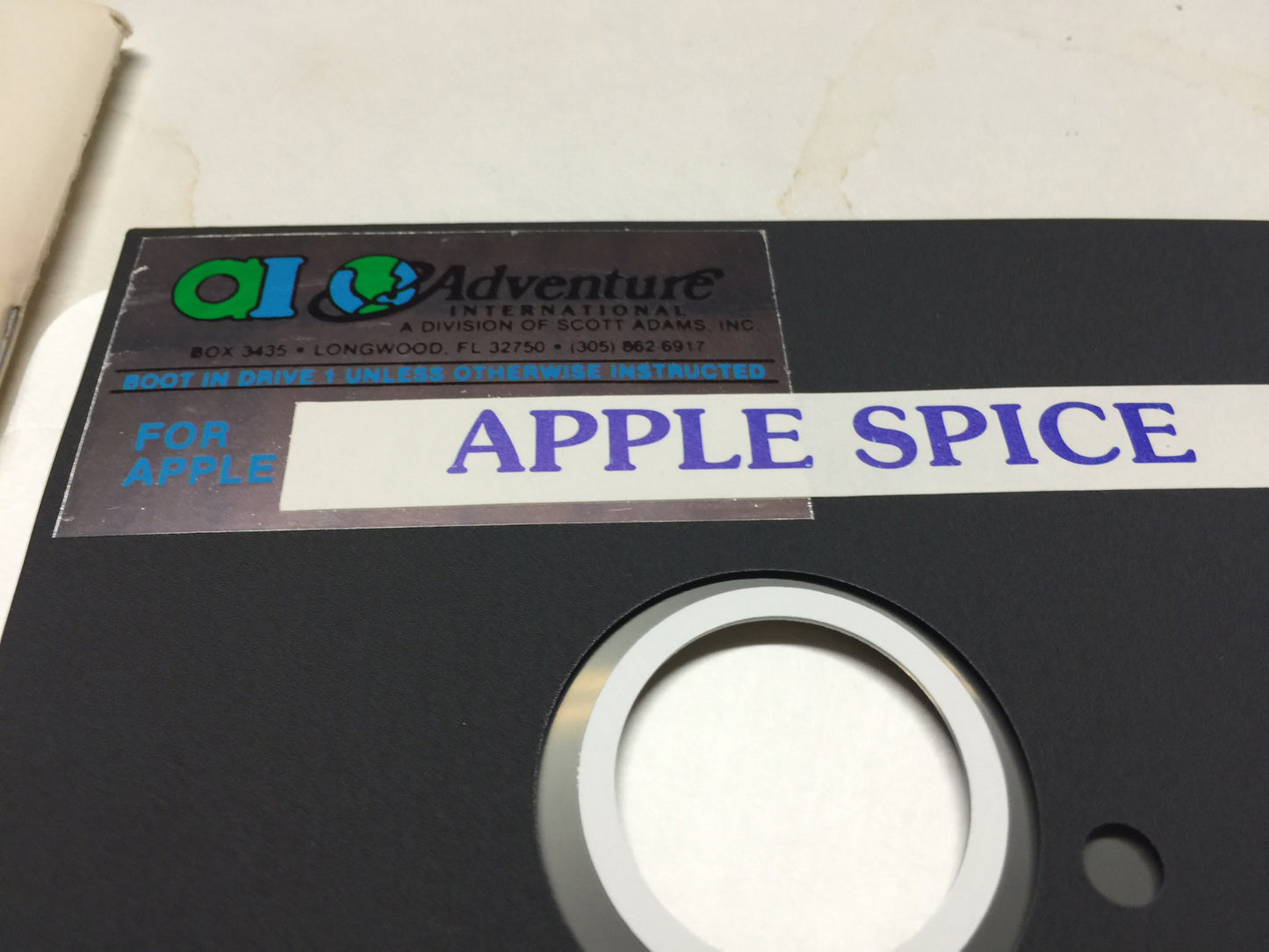APPLE SPICE ~ Apple II 2+ DISK ~ Scott Adams ~ ADVENTURE INTERNATIONAL - Lankhor