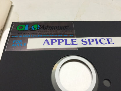 APPLE SPICE ~ Apple II 2+ DISK ~ Scott Adams ~ ADVENTURE INTERNATIONAL - Lankhor