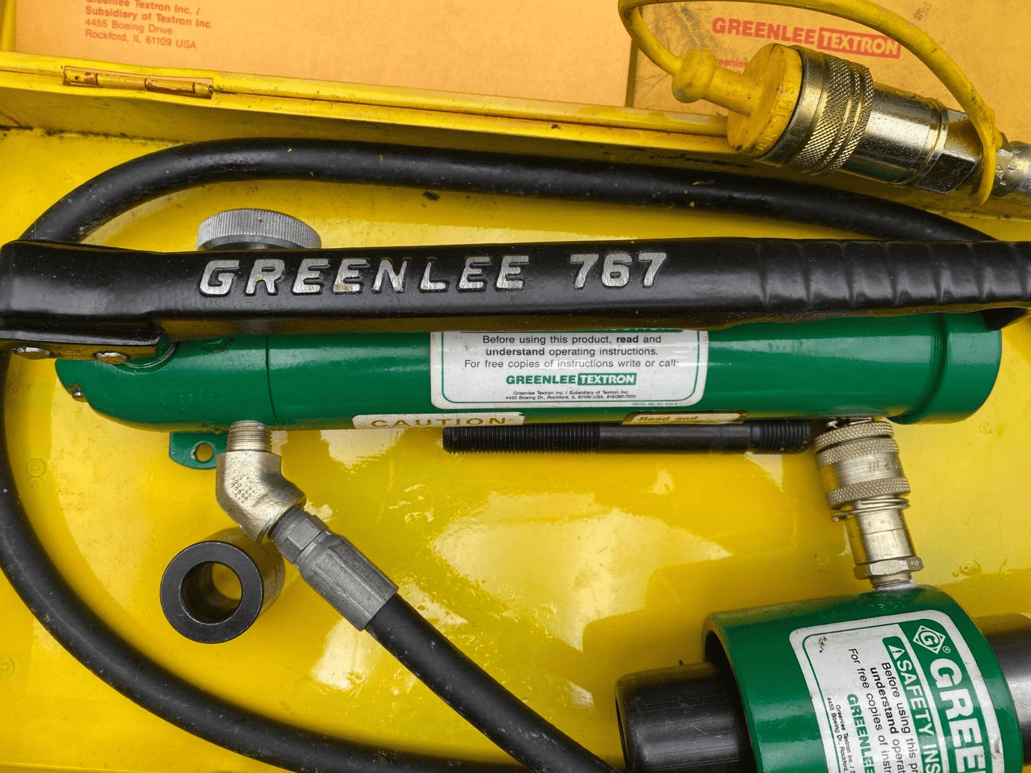 GREENLEE TEXTRON 767 + 5017095 + PKNG KIT + CONSOMMABLES POMPE HYDRAULIQUE - KLR Automation
