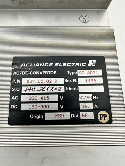 RELIANCE ELECTRIC EQUIPMENT 837.05.02 D S2 8034 - KLR Automation