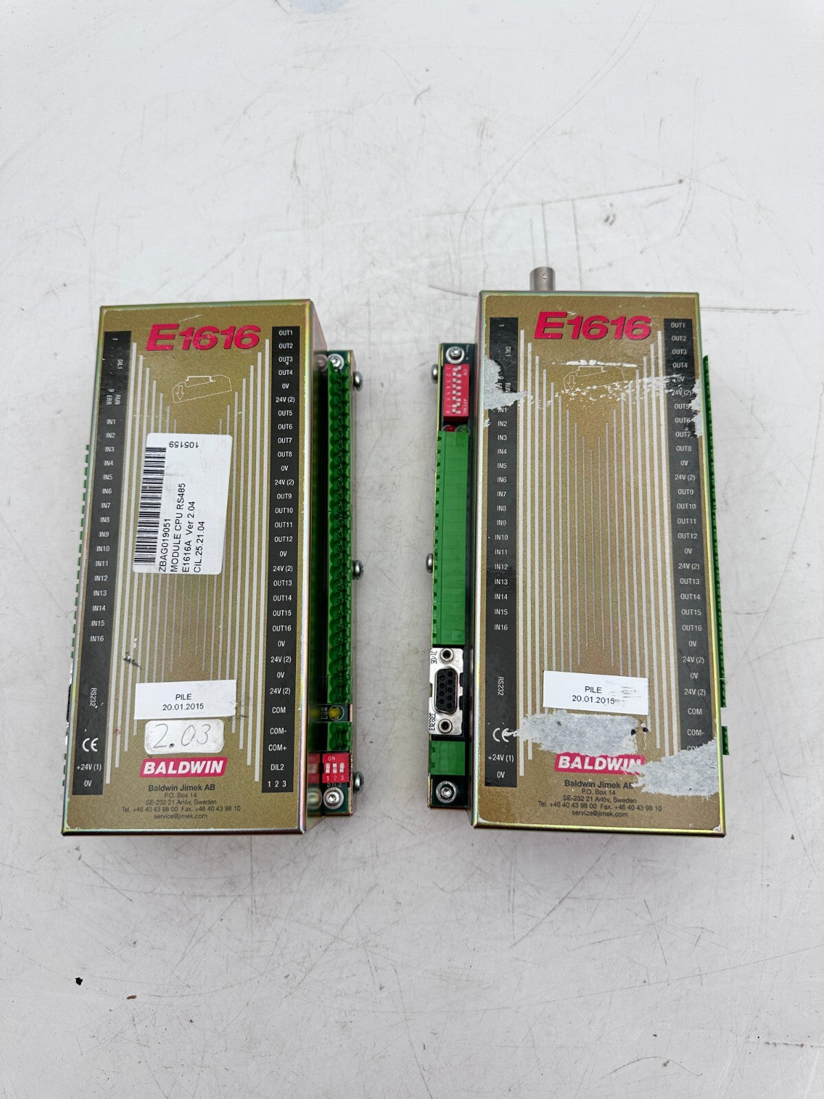 BALDWIN E1616 CERVITROL AB 34107040 MODULE CPU RS485 x1pc