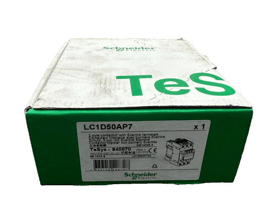 SCHNEIDER ELECTRIC LC1D50AP7 CONTACTEUR TRIPOLAIRE AVEC BORNIER EVERLINK x1pc - KLR Automation