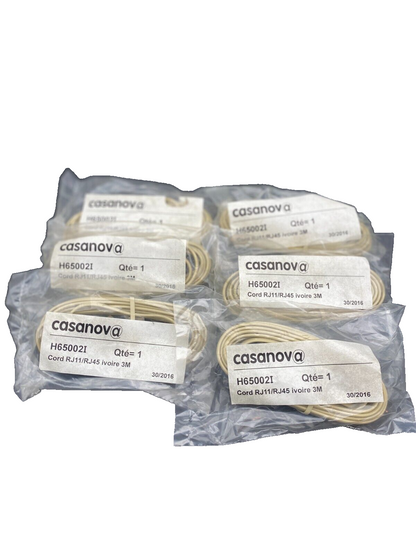 CASANOVA H65002I CORD RJ11/RJ45 IVOIRE 3M x7pc + H65001N RJ11/RJ45 3M x4pc