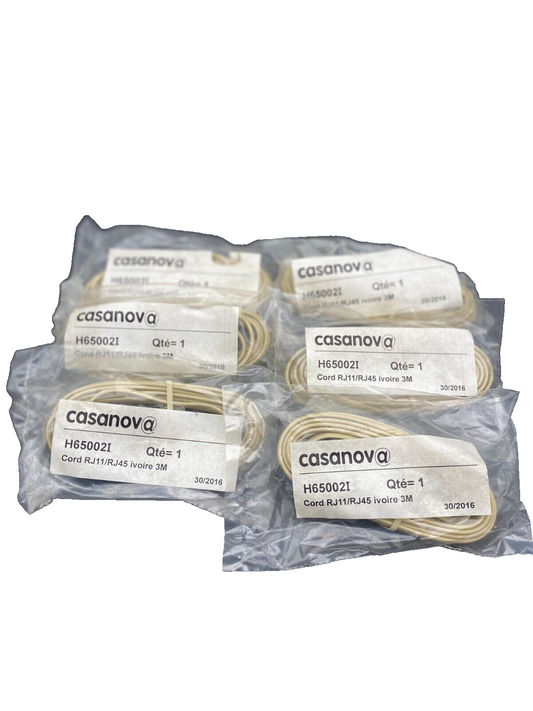 CASANOVA H65002I CORD RJ11/RJ45 IVOIRE 3M x7pc + H65001N RJ11/RJ45 3M x4pc