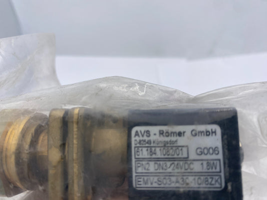 1pc x AVS ROMER 61.184.1082/01 G006 PN2 DN3 24VDC 1.8W EMV-S03-A3C-10/8ZK