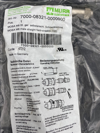 LOT DE 3 MURR ELEKTRONIK 7000-12481-0000000 + 1pc x 7000-08321-0000000