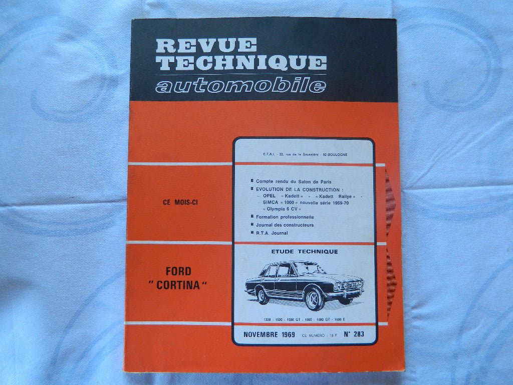 RTA revue technique automobile etat comme neuf FORD CORTINA n 283 - KLR Automation
