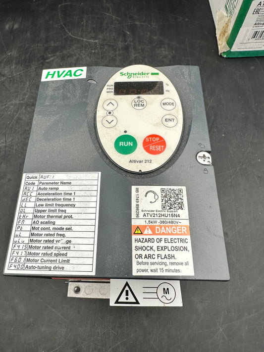 Schneider Elec Altivar ATV212HU15N4 1,5kW,2HP 380/480V Varible Frequency Drive - KLR Automation