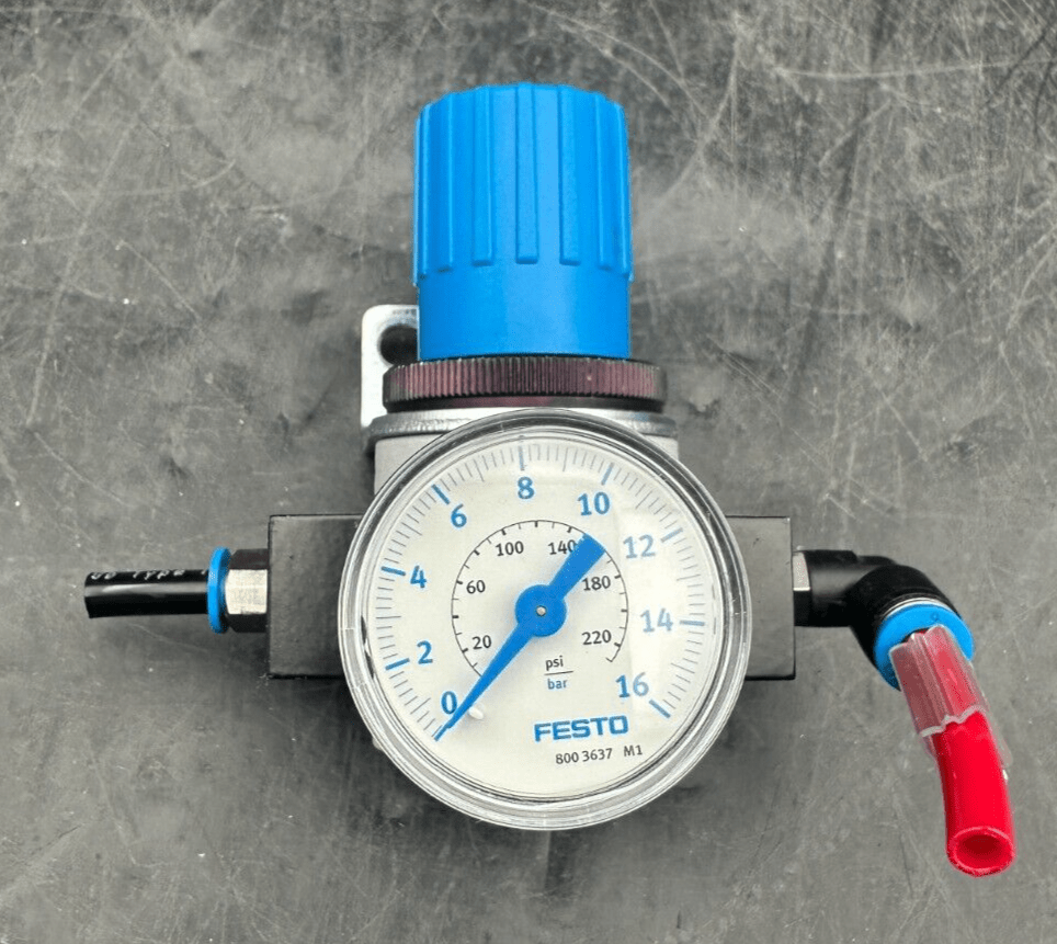 FESTO 8003637 + 159624 BASIC VALVE + GAUGE PRESSURE - KLR Automation