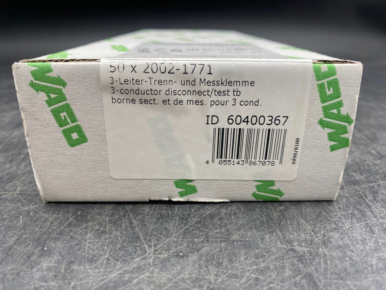 LOT DE 50 WAGO 2002 - 1771 BORNE SECTIONNABLE ET DE MESURE - KLR Automation