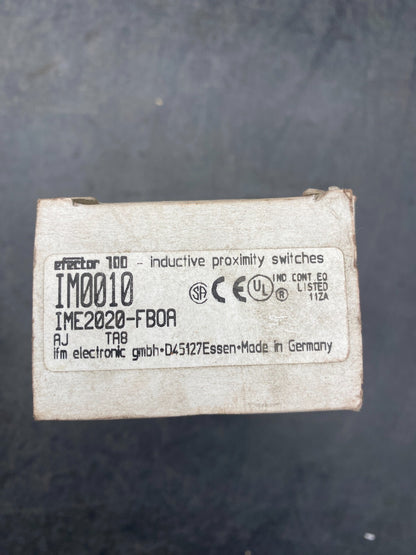 IFM IM0010 IME2020-FBOA AJ TA8 INDUCTIVE PROXIMITY SWITCHES
