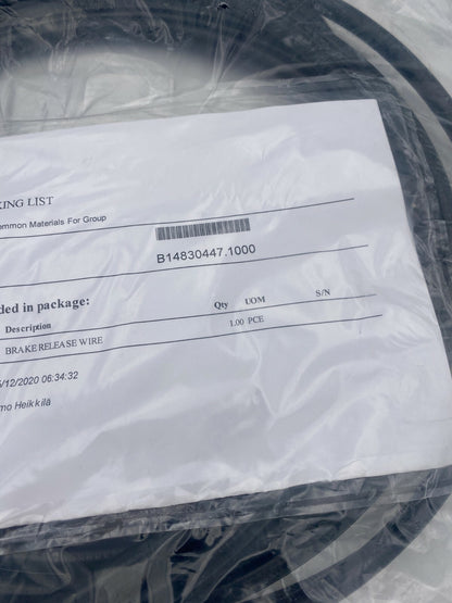 Elevator parts lift Kone elevator BRAKE RELEASE WIRE/ CABLE KM917848G02 - KLR Automation