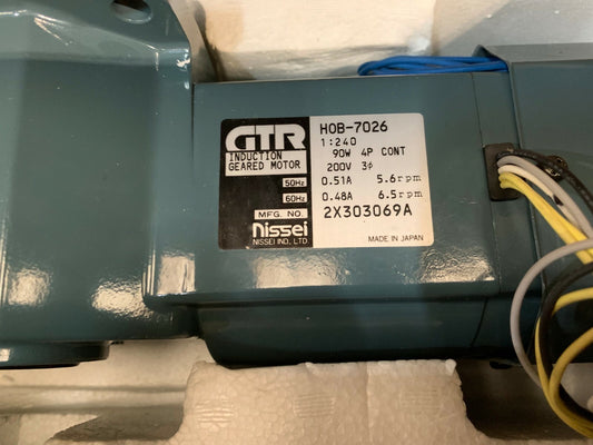 NEW GTR / Nissei Induction Geared Motor HOB-7026 