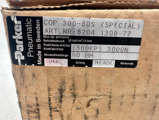 PARKER PNEUMATIC C0P 300 - 80S (SPECIAL) 8204 1308 - 77 300KP 3000N 80mm - KLR Automation