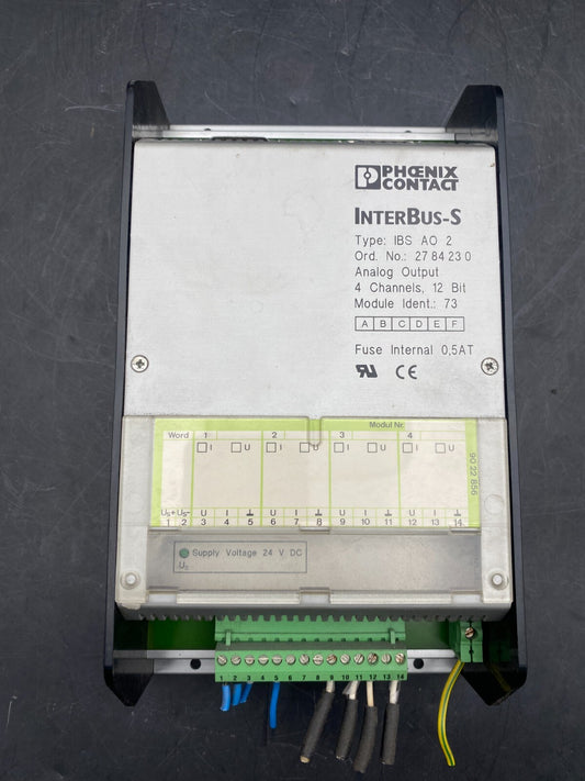 PHOENIX CONTACT INTERBUS - S IBS AO 2 2784230 ANALOG OUTPUT MODULE N° 73 - KLR Automation