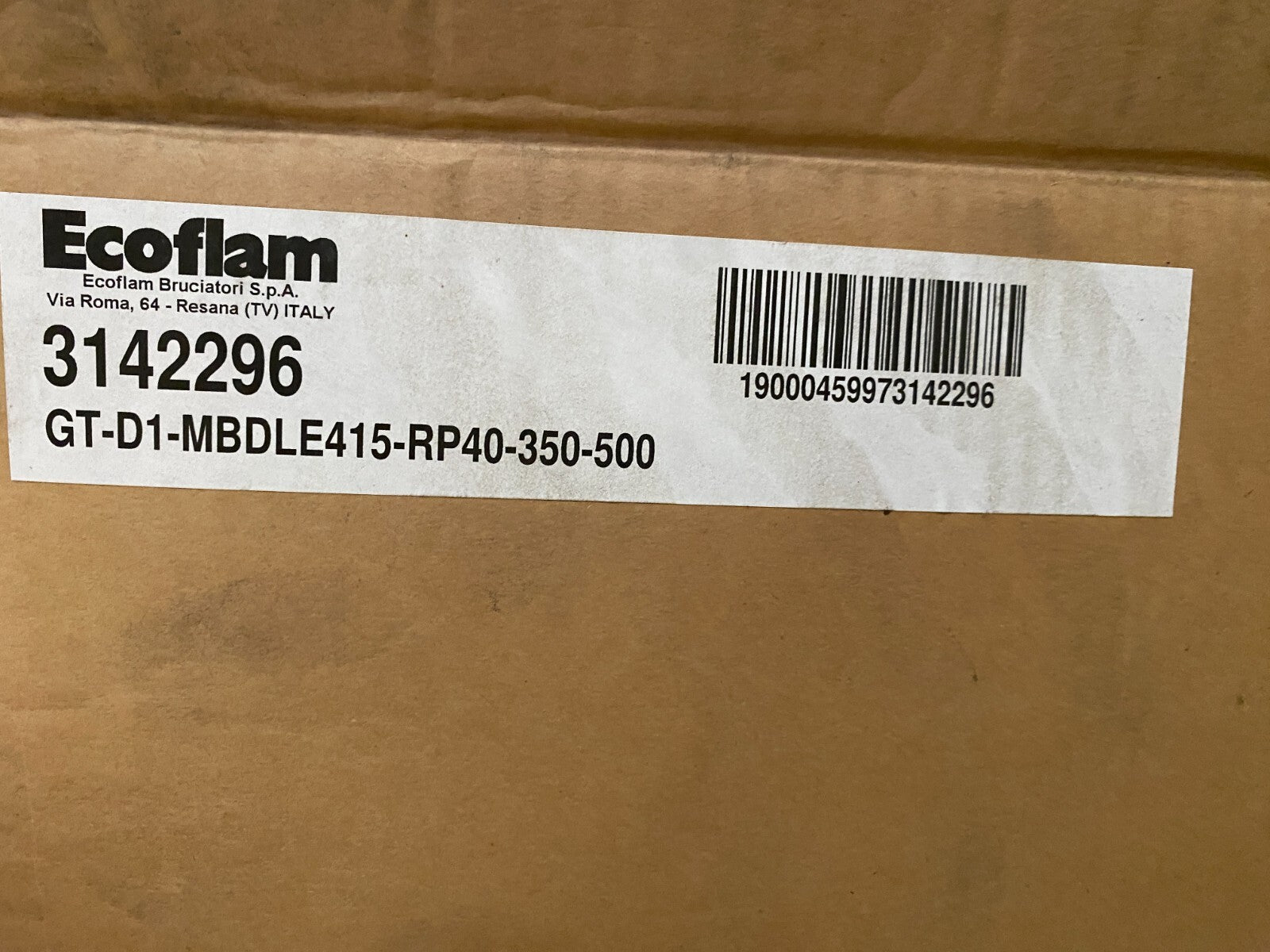 ECOFLAM 3142296 GT - D1 - MBDLE415 - RP40 - 350 - 500 DUNGS MB - DLE 415 MAX GAS 350 - 500 - KLR Automation