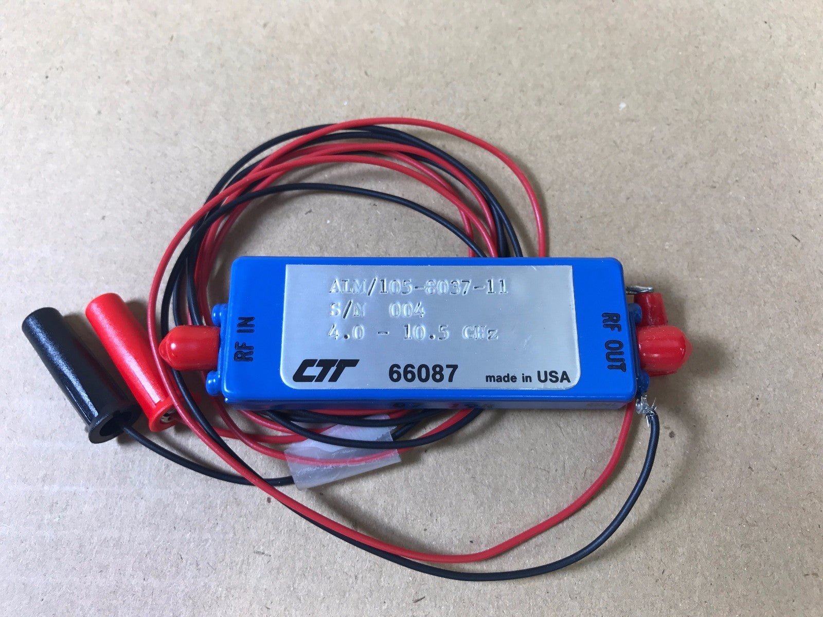 RF MICROWAVE AMPLIFIER CTT 4GHz - 10.5GHz ( 10.368GHz ) ALM/105 - 8037 - 11 SMA - KLR Automation