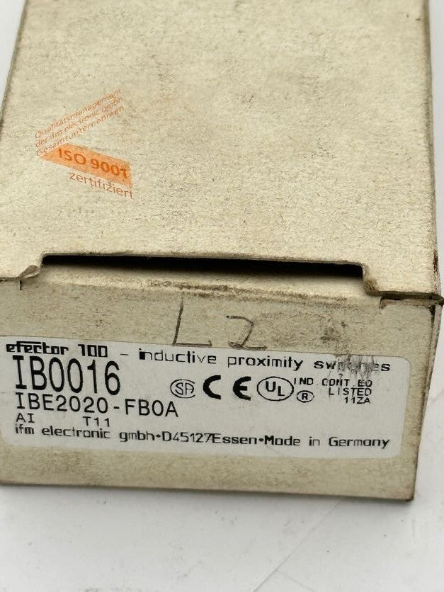 1pc x IFM ELECTRONIC EFECTOR INDUCTIVE PROXIMITY SWITCHES IB0016 IBE2020 - FBOA AI - KLR Automation