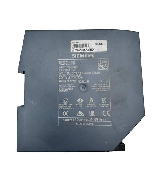SIEMENS SITOP PSU100S 6EP1332-2BA20 POWER SUPPLY