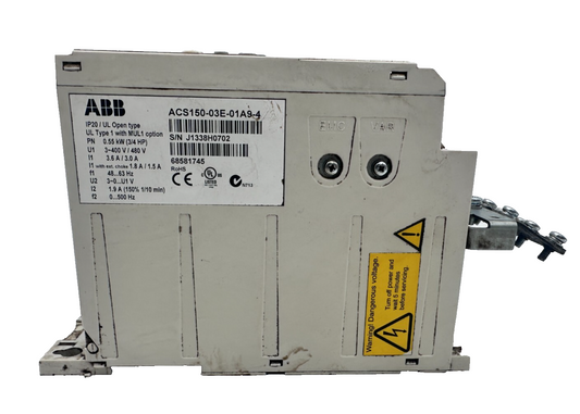 ABB ACS150-03E-01A9-4 UL TYPE 1 MUL1 OPTION 0.55kW FREQUENCY CONVERTER