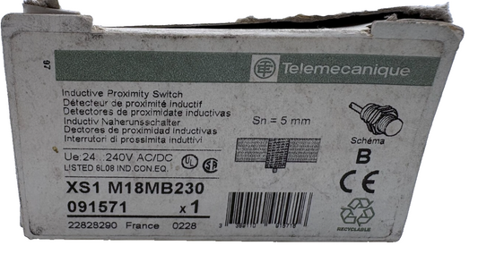 TELEMECANIQUE DETECTEUR DE PROXIMITE XS1 M18MB230  x1