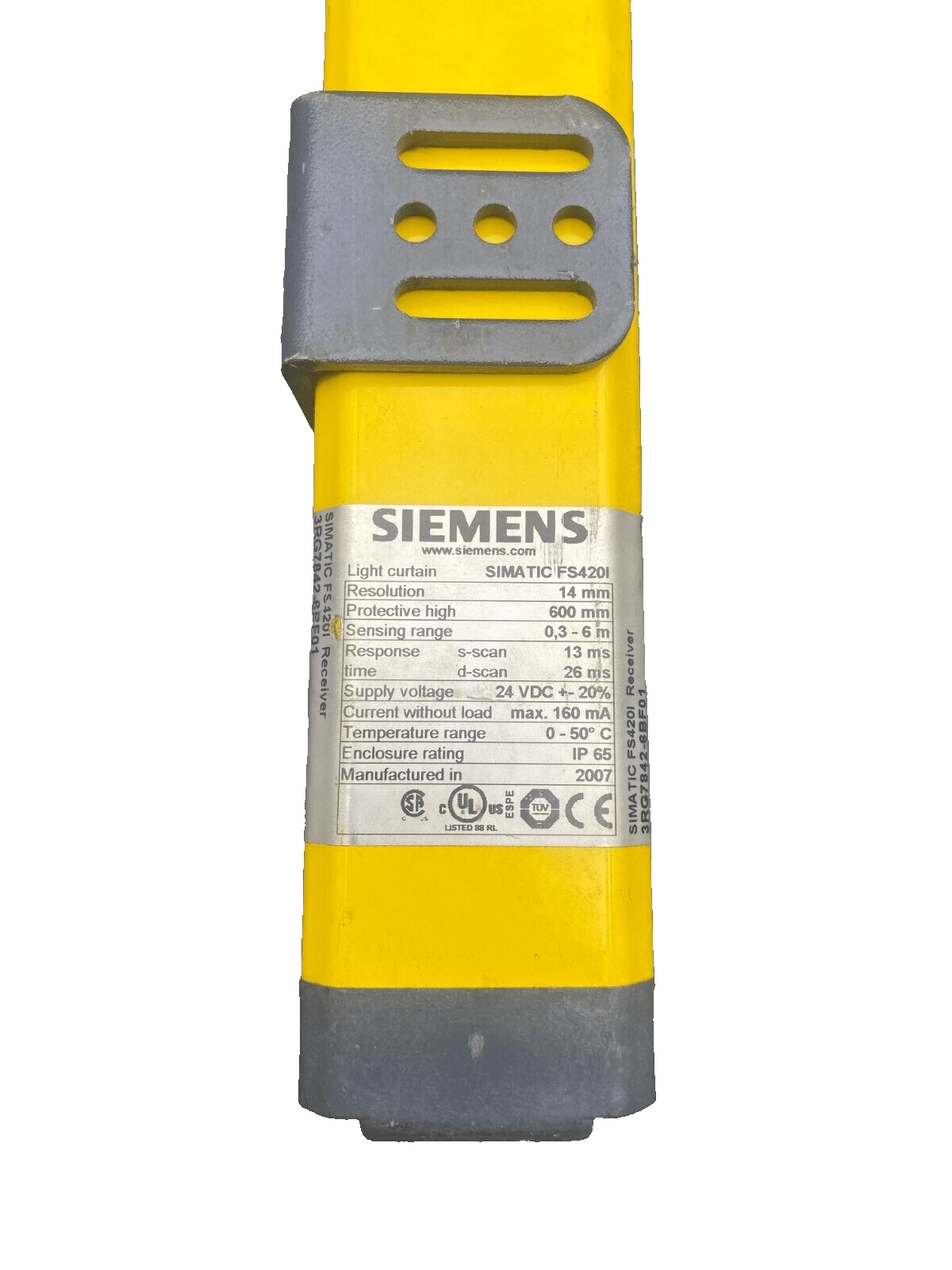 SIEMENS SIMATIC FS420I 3RG7842 - 6BF01 LIGHT CURTAIN RECEIVER - KLR Automation