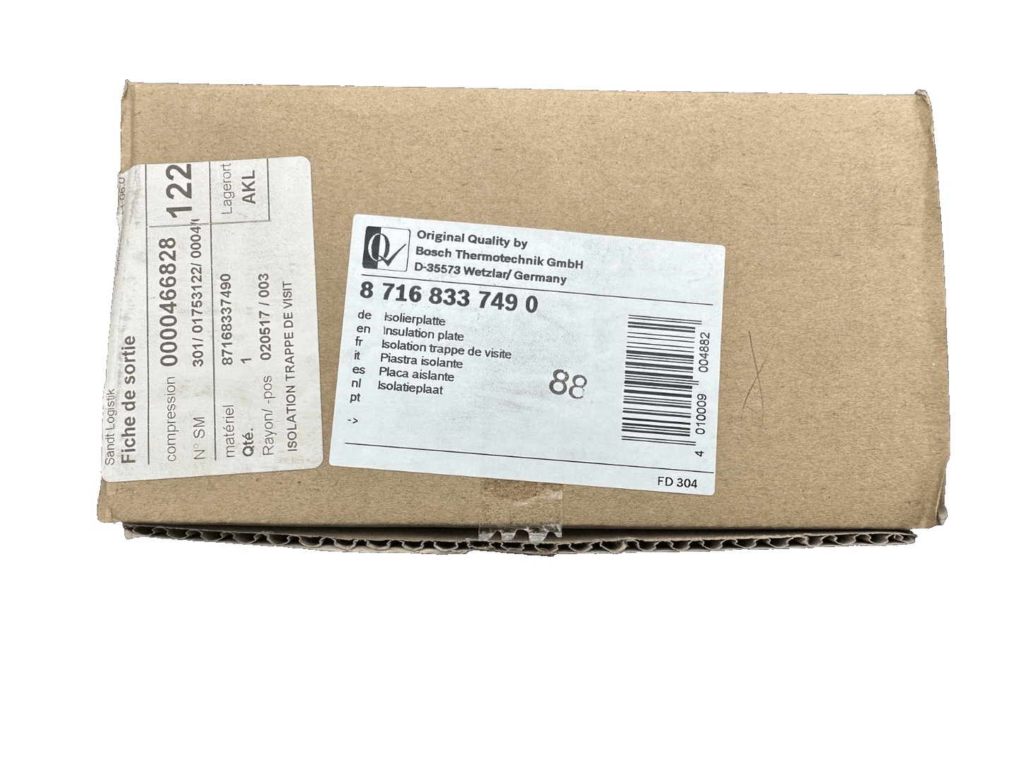 ELM LEBLANC BOSCH 87168337490 ISOLATION TRAPPE DE VISITE - KLR Automation