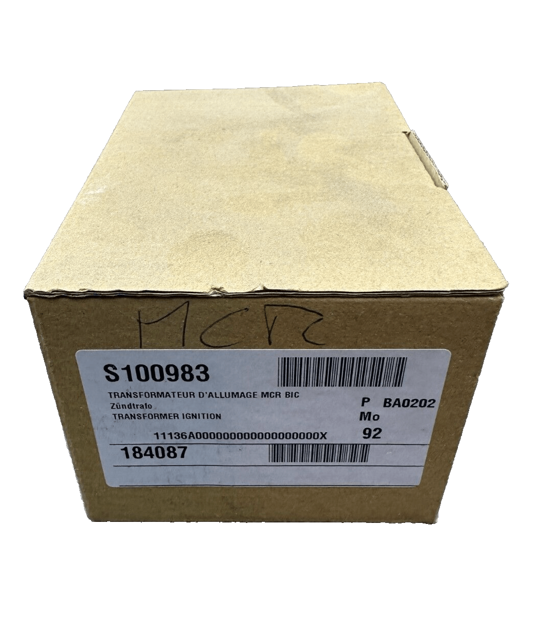 DE DIETRICH S100983 184087 TRANSFORMATEUR D'ALLUMAGE MCR BIC - KLR Automation